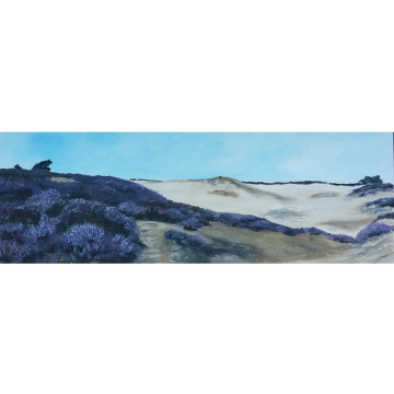 Kale duinen bij Appelscha 1, olie op doek, 40x120